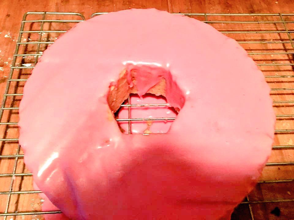 Party Ring biscuit cake using a silicone cake mould