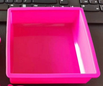 Riesiges rosafarbenes Quadrat, 15 cm hoch